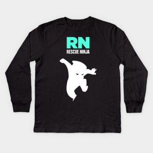 RN Ninja | Registered Nurse Nursing Gift Kids Long Sleeve T-Shirt